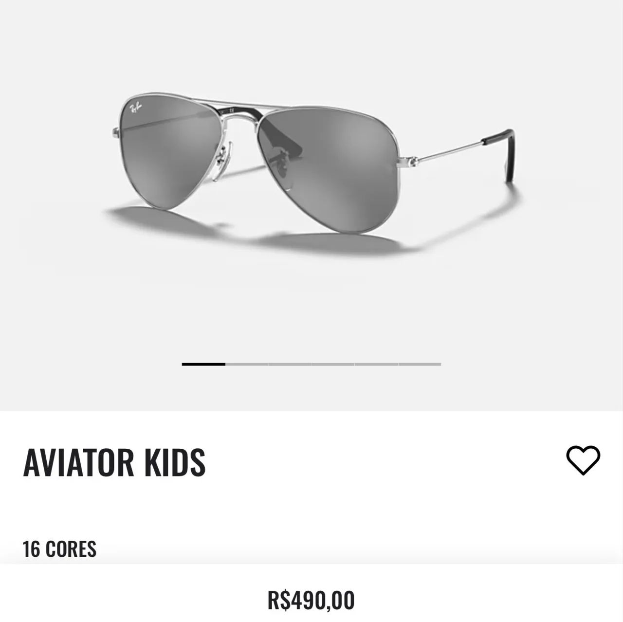 Óculos infantil rayban