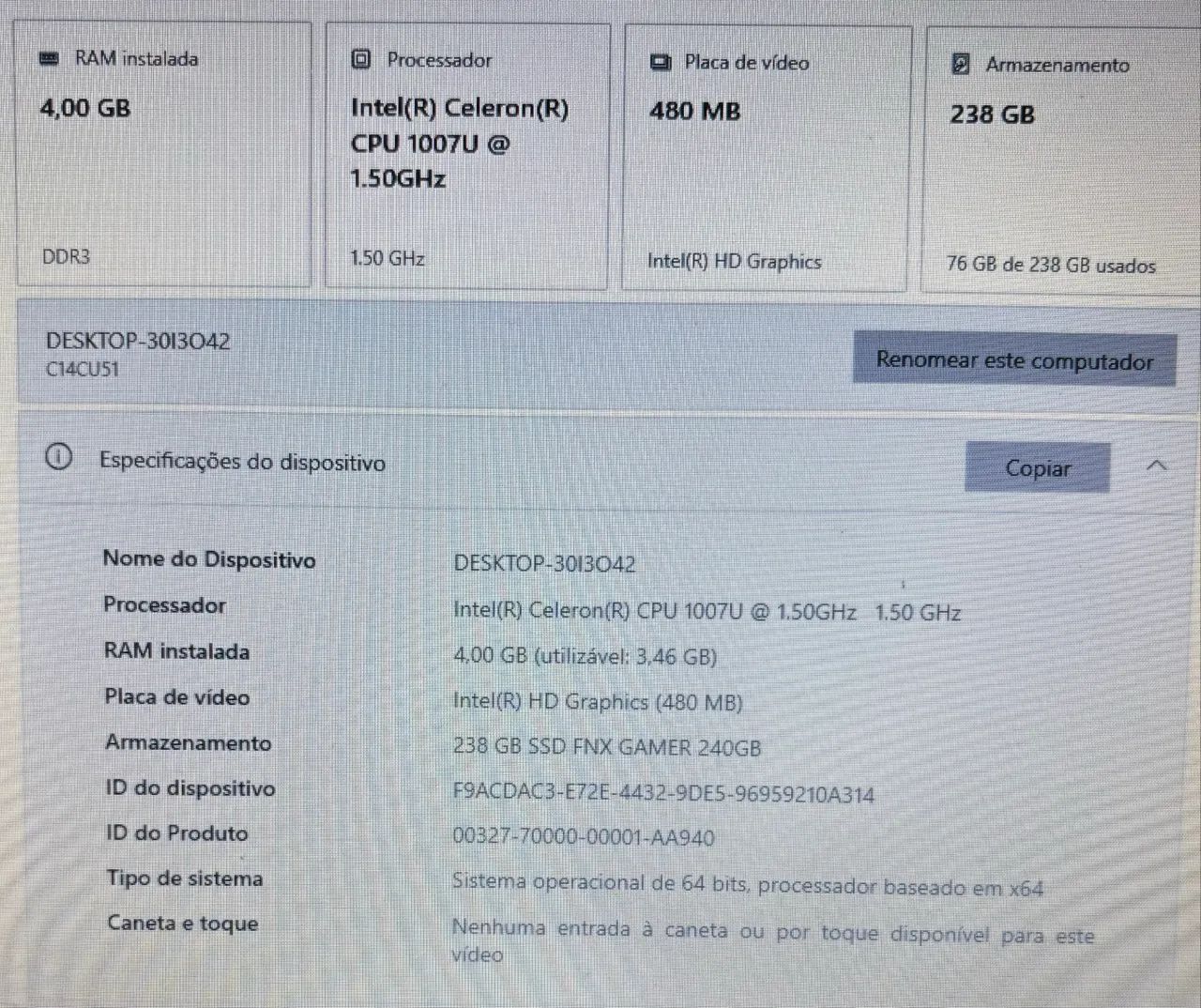 Notebook positivo 4,00Gb RAM - Foto 4