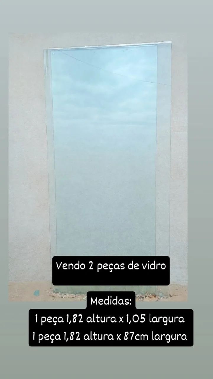 2 peças de vidro 