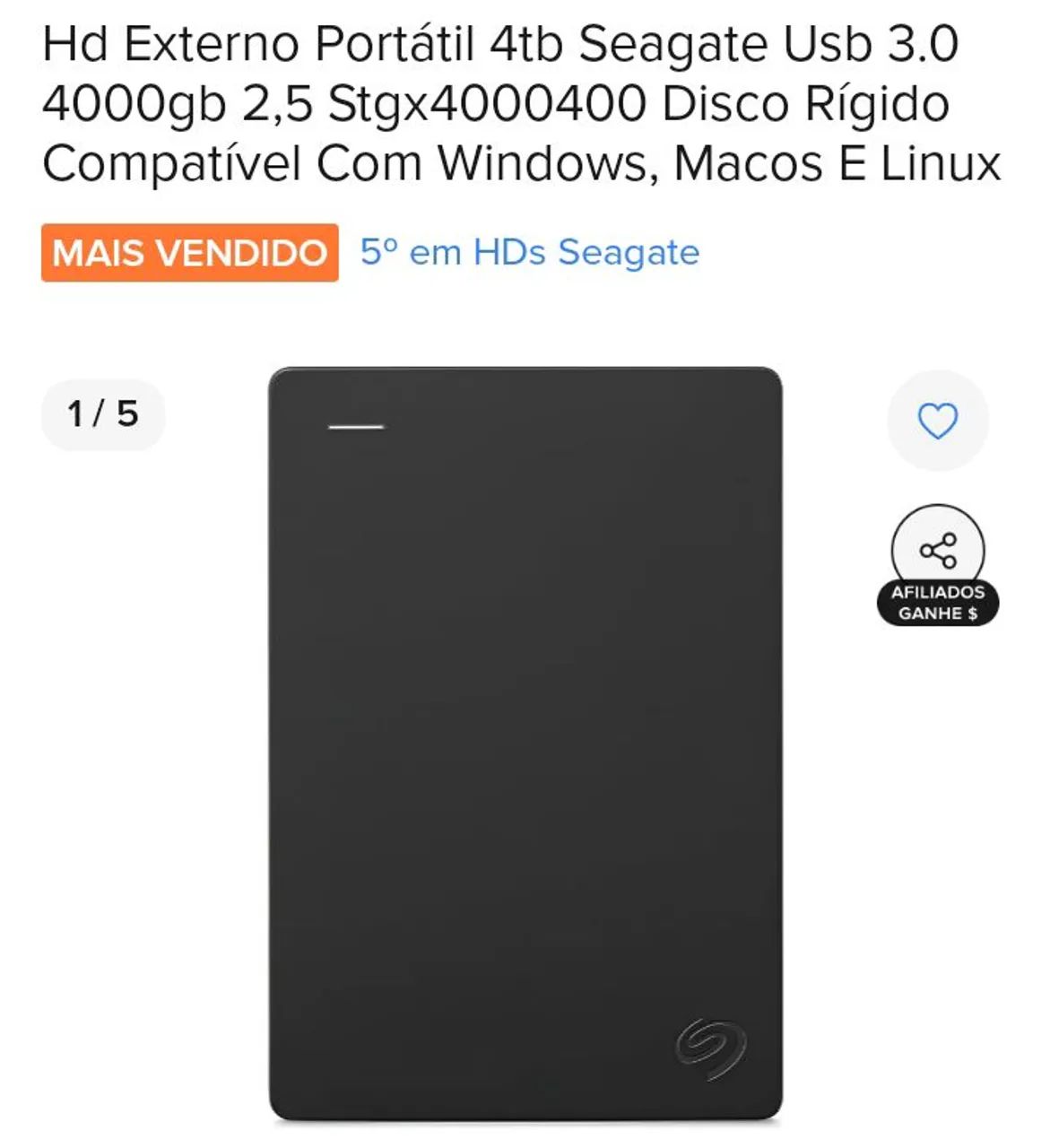 Seagate External HD 4TB423878275472435201