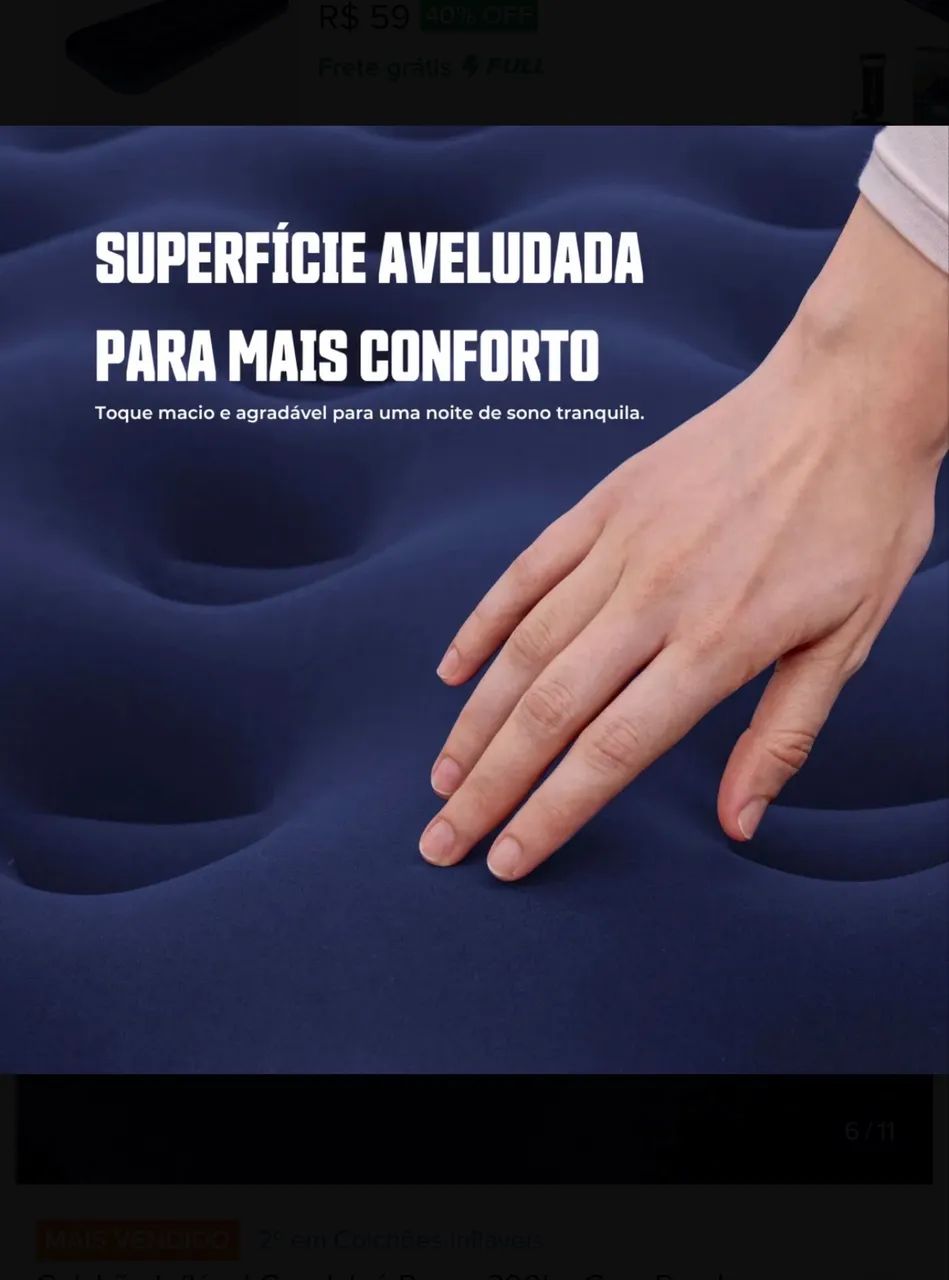 Colchão inflável para casal (usado) - Foto 4
