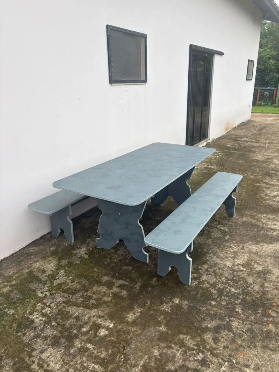 Mesa e bancos em pedra ardósia  - Foto 2
