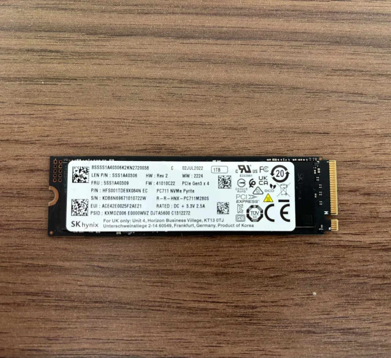 Ssd NVME SK Hynix 1TB