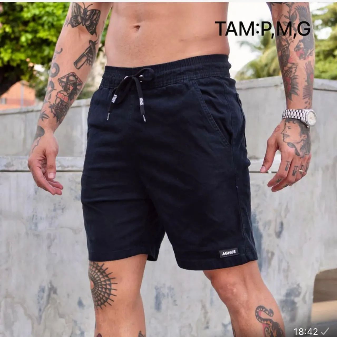SHORTS MAURICINHO DE SARJA DE ALTA QUALIDADE  - Foto 3