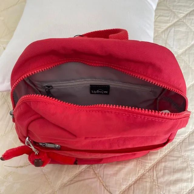 Mochila Kipling Vermelha - Pequena - ORIGINAL - Foto 4