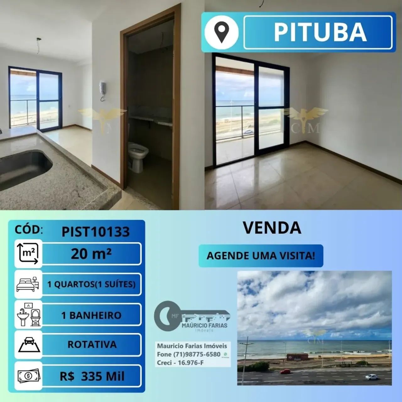APARTAMENTO TIPO STUDIO 20M² NA PITUBA