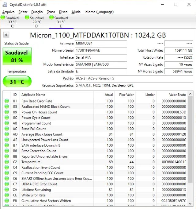 SSD SATA 1TB MICRON - Foto 3