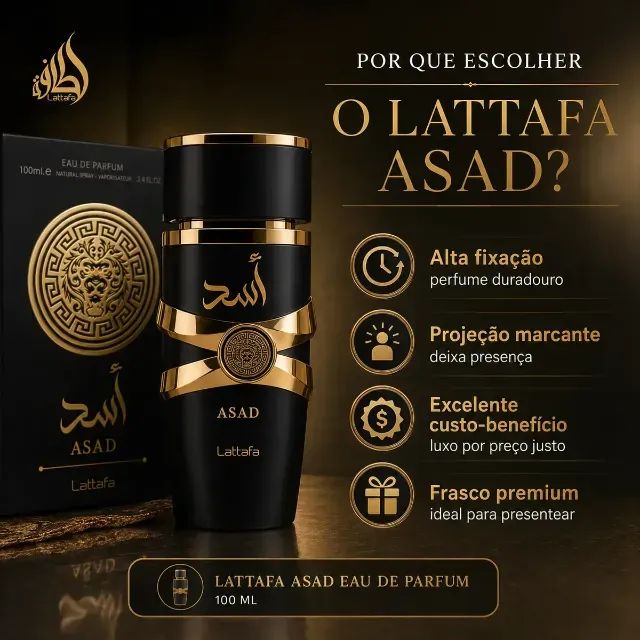 PERFUME ÁRABE LATTAFA ASAD - EAU DE PARFUM 100 ML - ENVIO IMEDIATO - Foto 3
