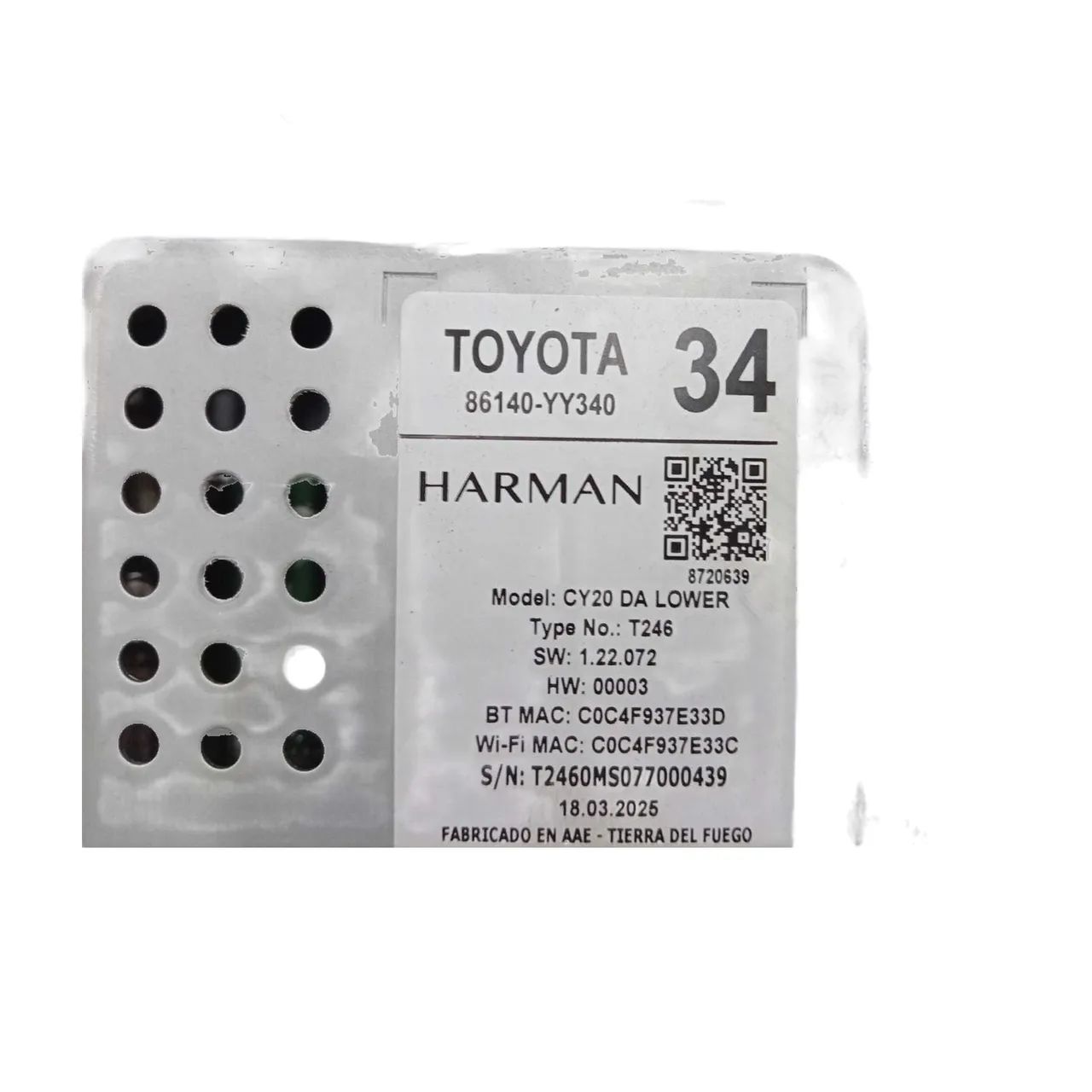 MULTIMIDIA SW4 DIAMOND 2.8 2025 ORIGINAL 89140YY340 - Peças para