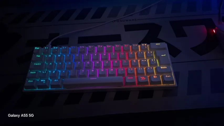 Teclado Gamer Mecânico Branco - Foto 3