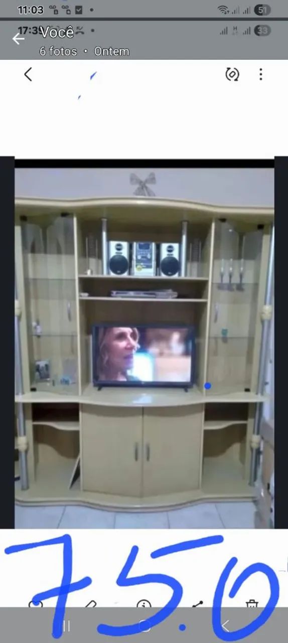 Estante para sala semi nova 