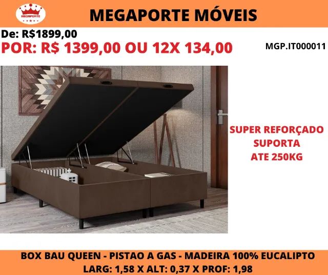 Box Baú Queen 1,58 Veludo  - Foto 2