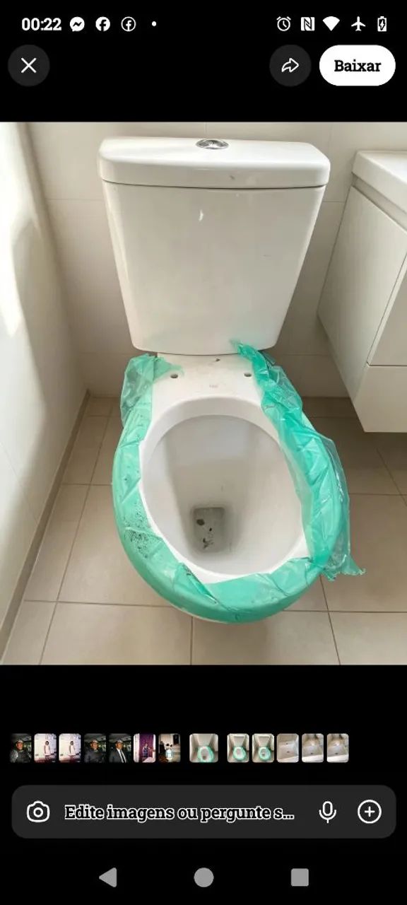 Privada com caixa acoplada e pia ambos celite 