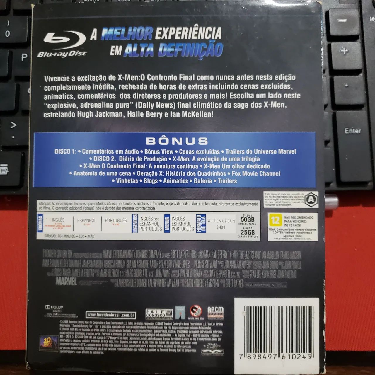Bluray X-MEN O Confronto final duplo com luva rd colecionador