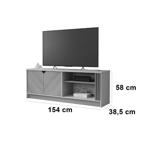 Rack com Painel Volpi para Tv Até 55 Polegadas 2 Portas Permobili - Foto 3