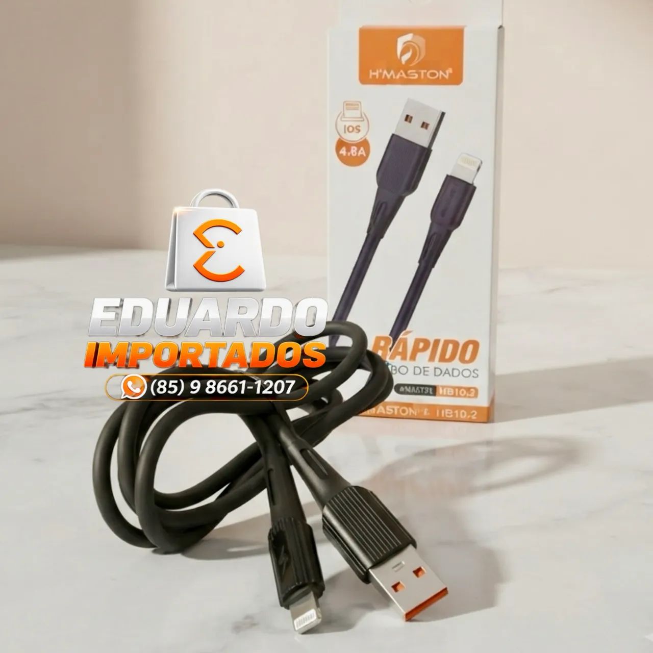 Cabo USB Turbo para Lightning / iPhone (Dados e Carregamento)  1 Metro  - Foto 2