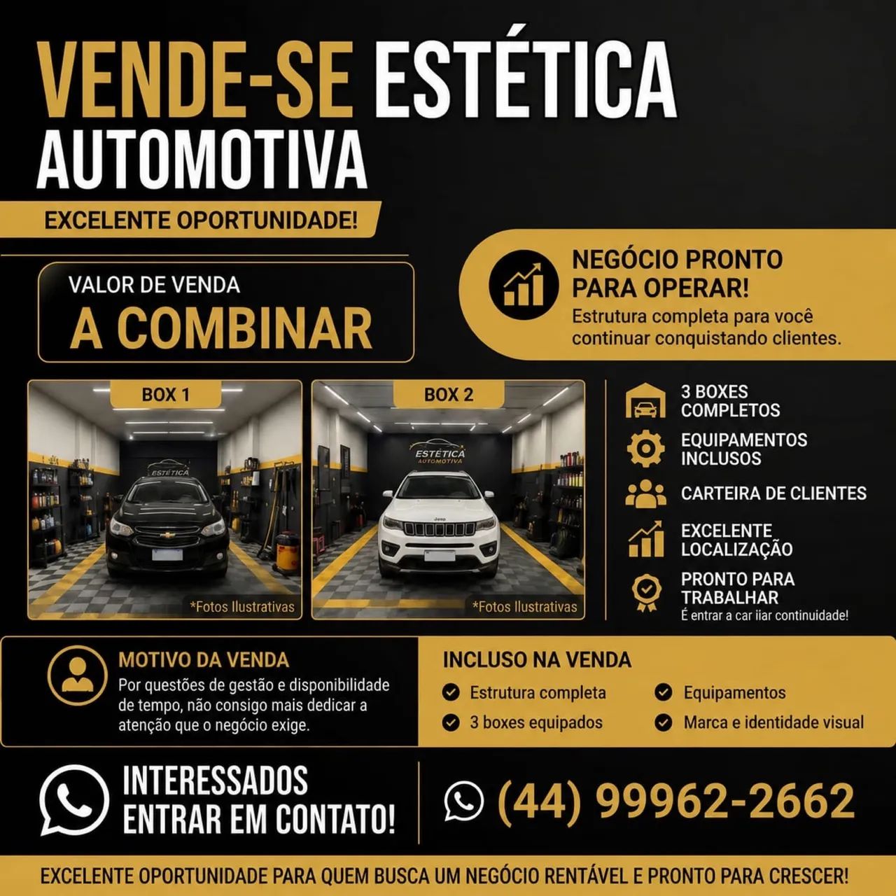 Vendo Estética Automotiva no centro de Maringá 