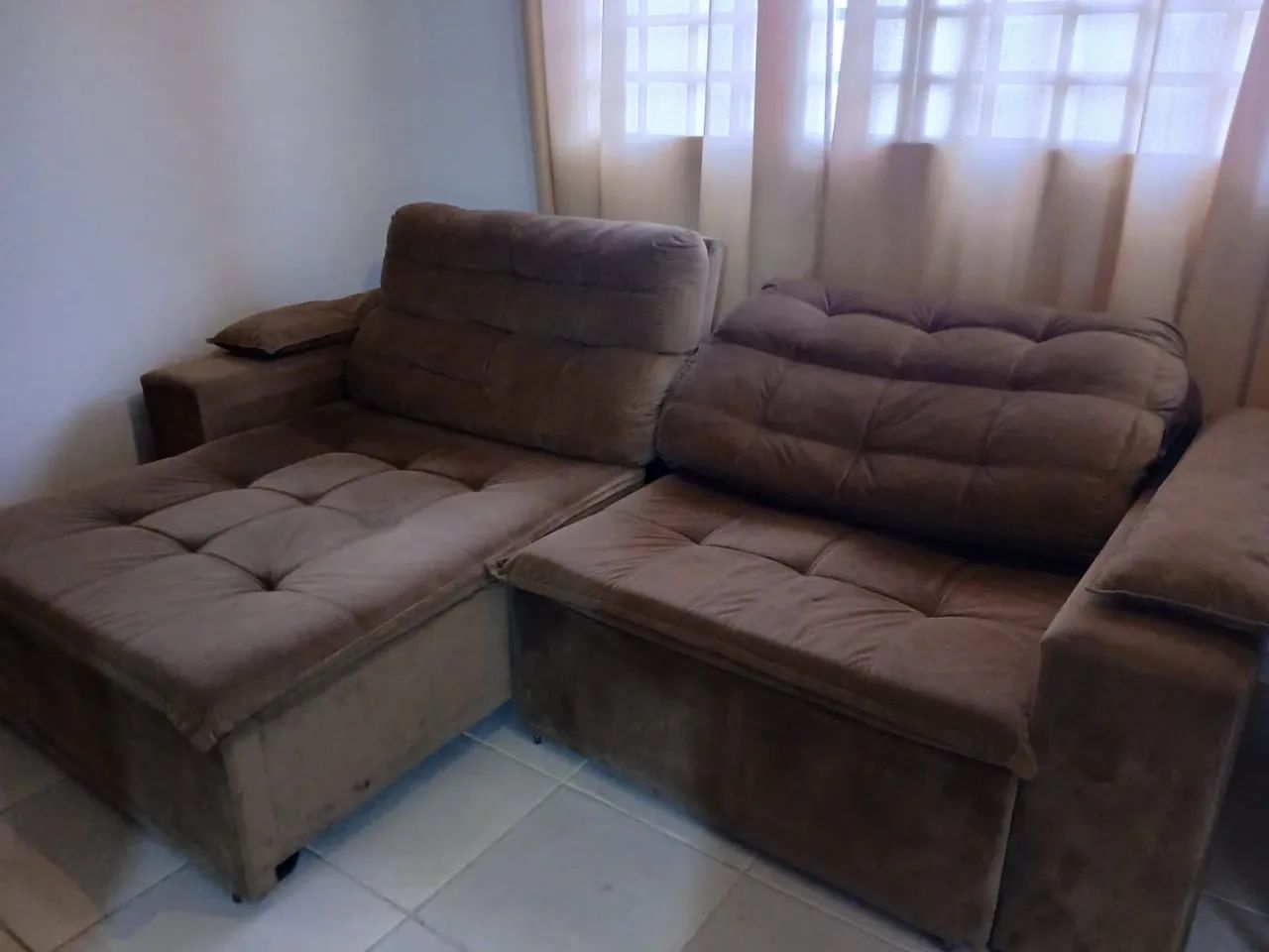 Sofá-Cama Retrátil e Reclinável 2,50m - Foto 4