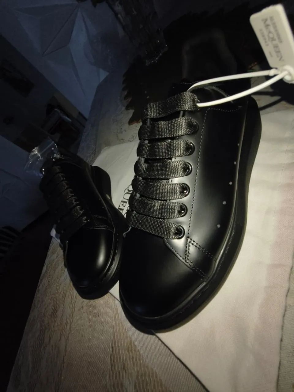 Tênis Alexander McQueen Oversized Preto Masculino - Foto 2