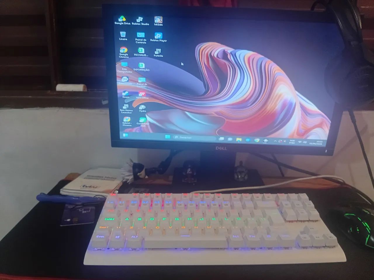 Pc Gamer completo para jogos, sem queima vela. Gabinete com placa mae memória RAM  - Foto 3