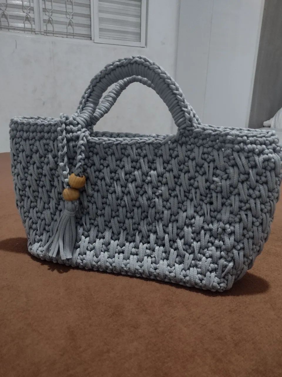 Bolsa crochê fino acabamento  - Foto 5