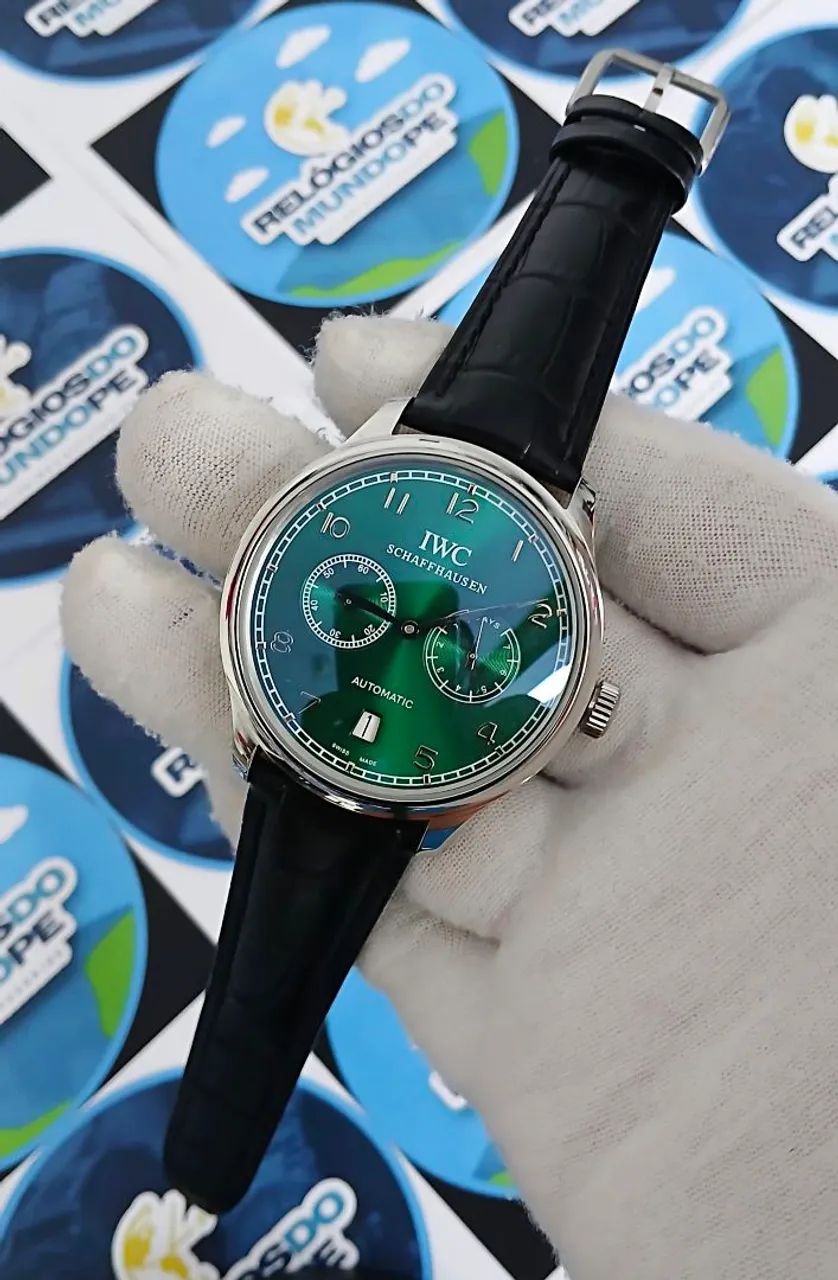 RELOGIO IWC SCHAFFHAUSEN AUTOMÁTICO FUNDO VERDE - Foto 3