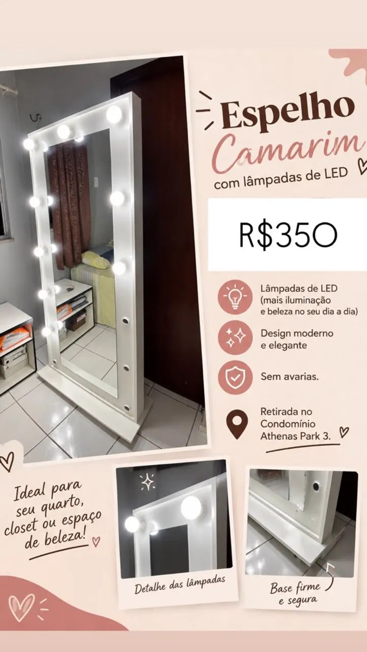 Espelho Camarim com LED