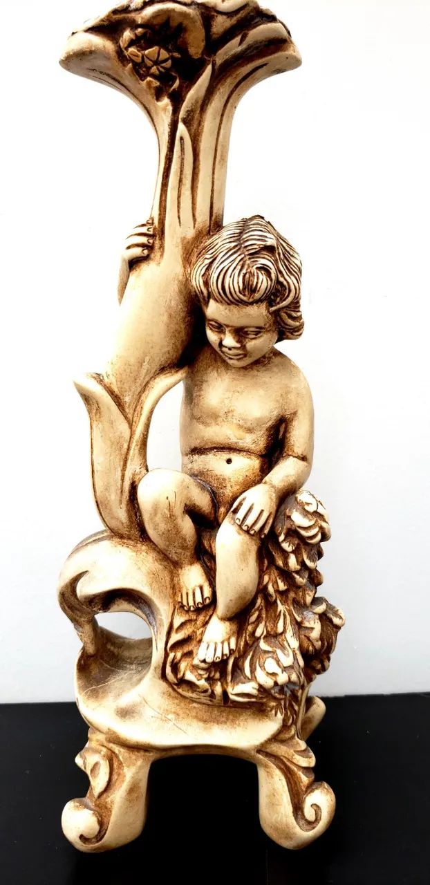 Antigo castiçal Barroco - Foto 2