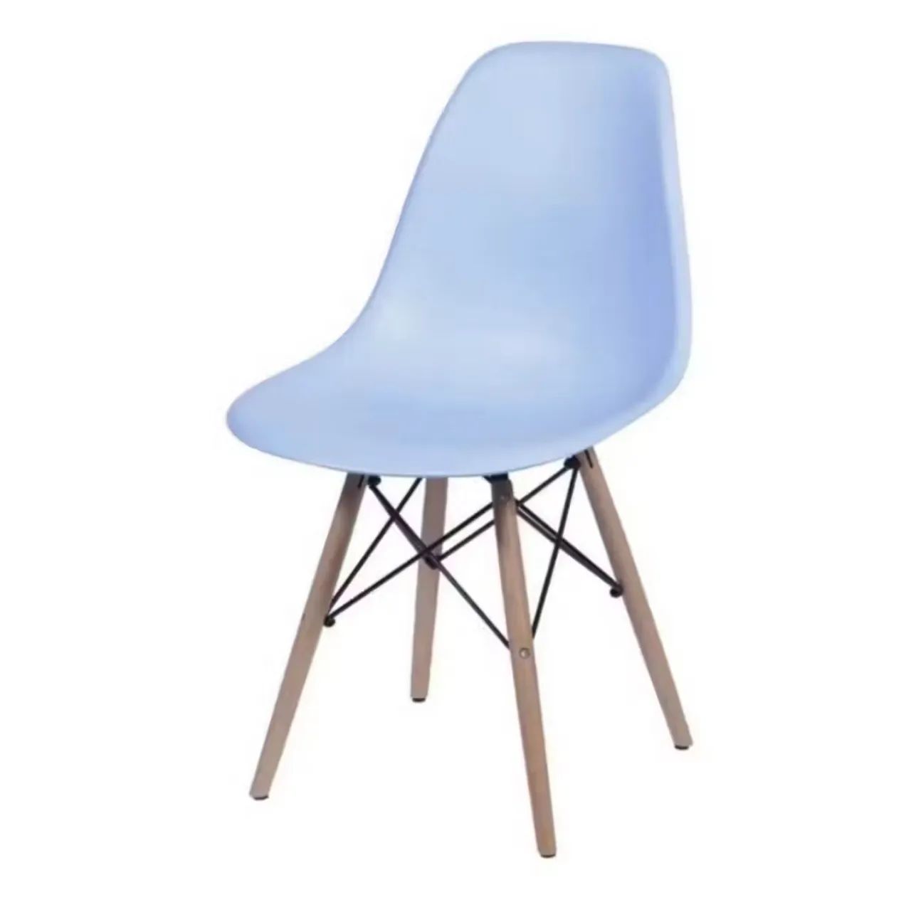 03 Cadeira Dkr charles Eames Eiffel wood Azul - Foto 5