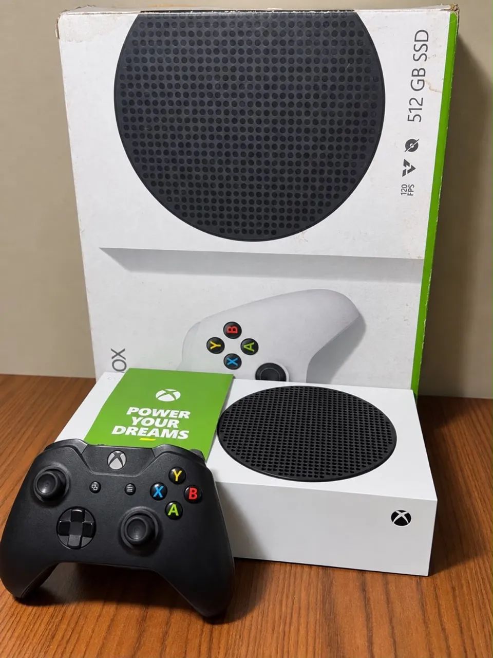 xbox series s com jogos e caixa