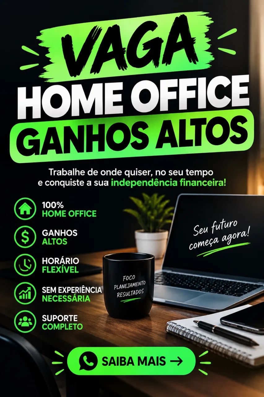 Vaga de emprego Home office