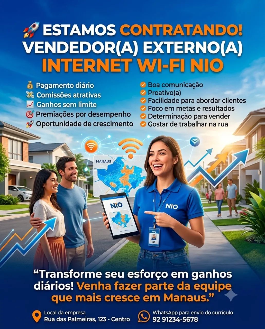 VAGAS PARA VENDEDOR EXTERNO PORTA A PORTA