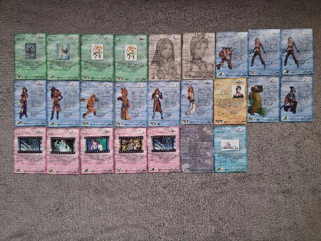 Cartas do jogo Final Fantasy da coleção Final Fantasy Art Museum