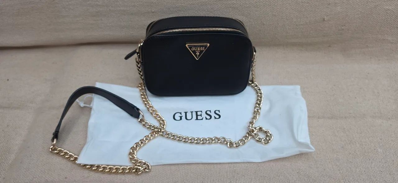 Bolsa Guess Original Preta Impecável 