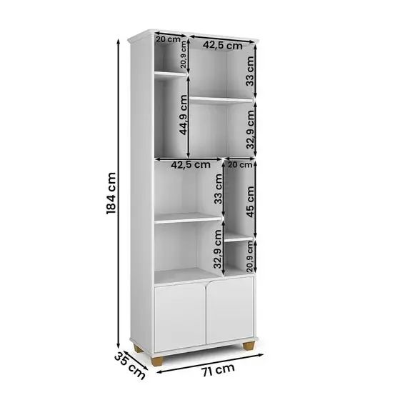 Estante Livreiro com 2 Portas e 8 Nichos (MEGA PROMOÇÃO)! - Foto 3