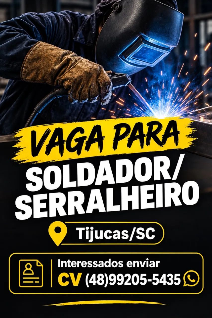 VAGA SOLDADOR  e AJUDANTE