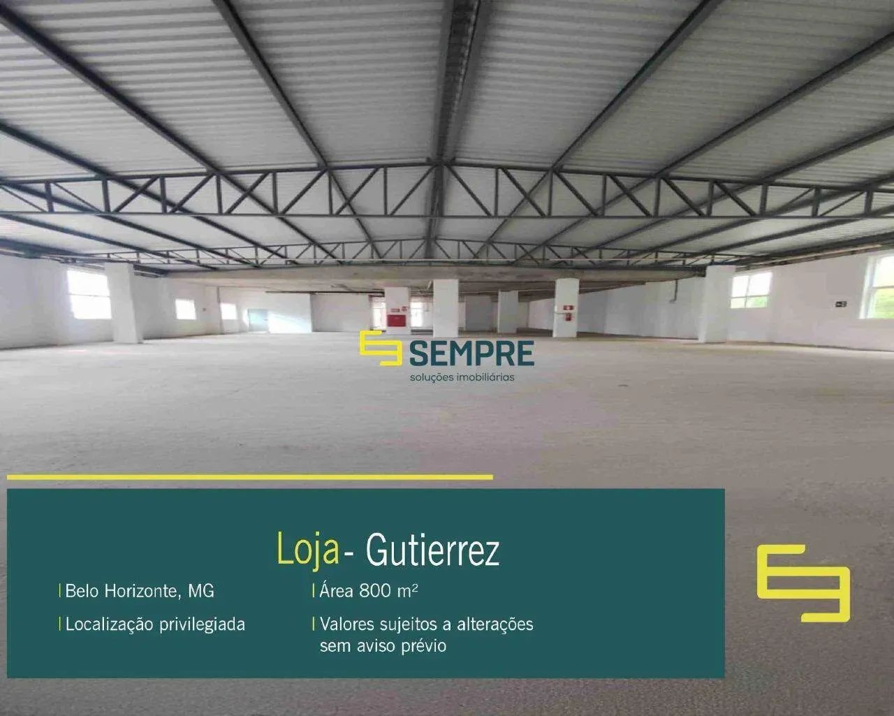 Loja comercial para locação no Gutierrez BH