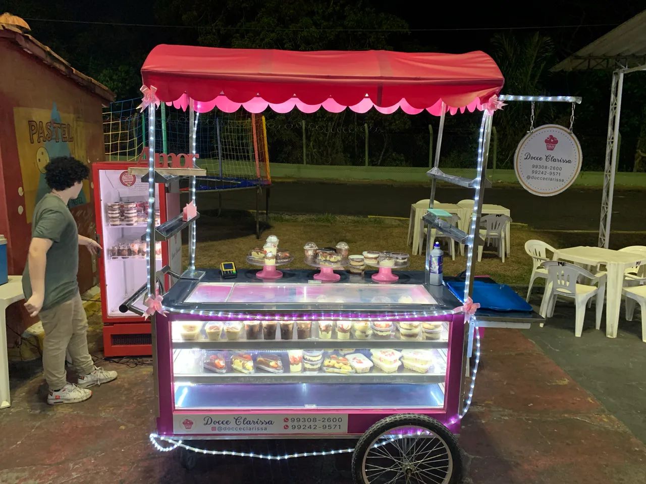 Carrinho de Doce modelo americano food kart 