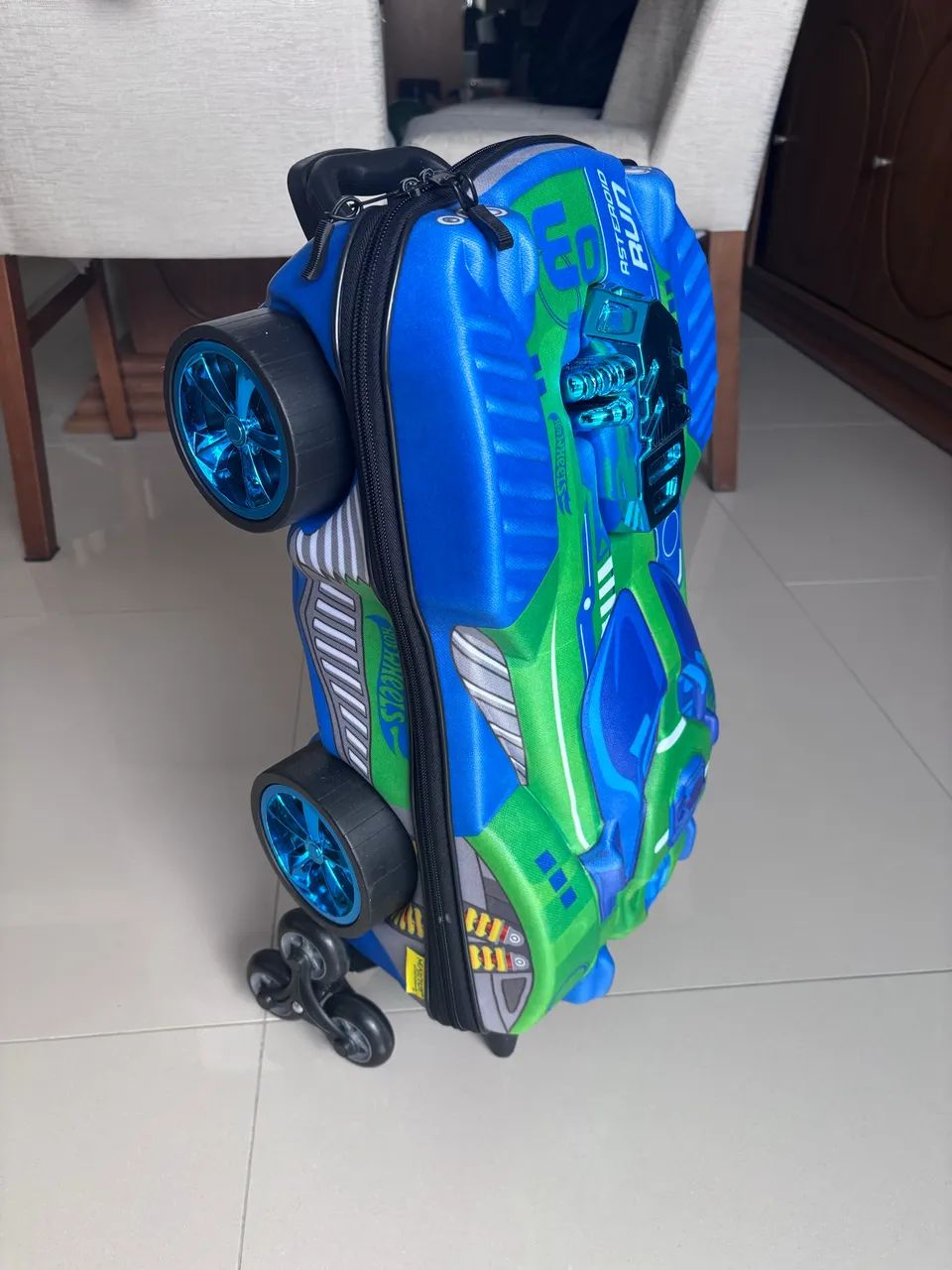 Mochila carrinho azul  - Foto 2