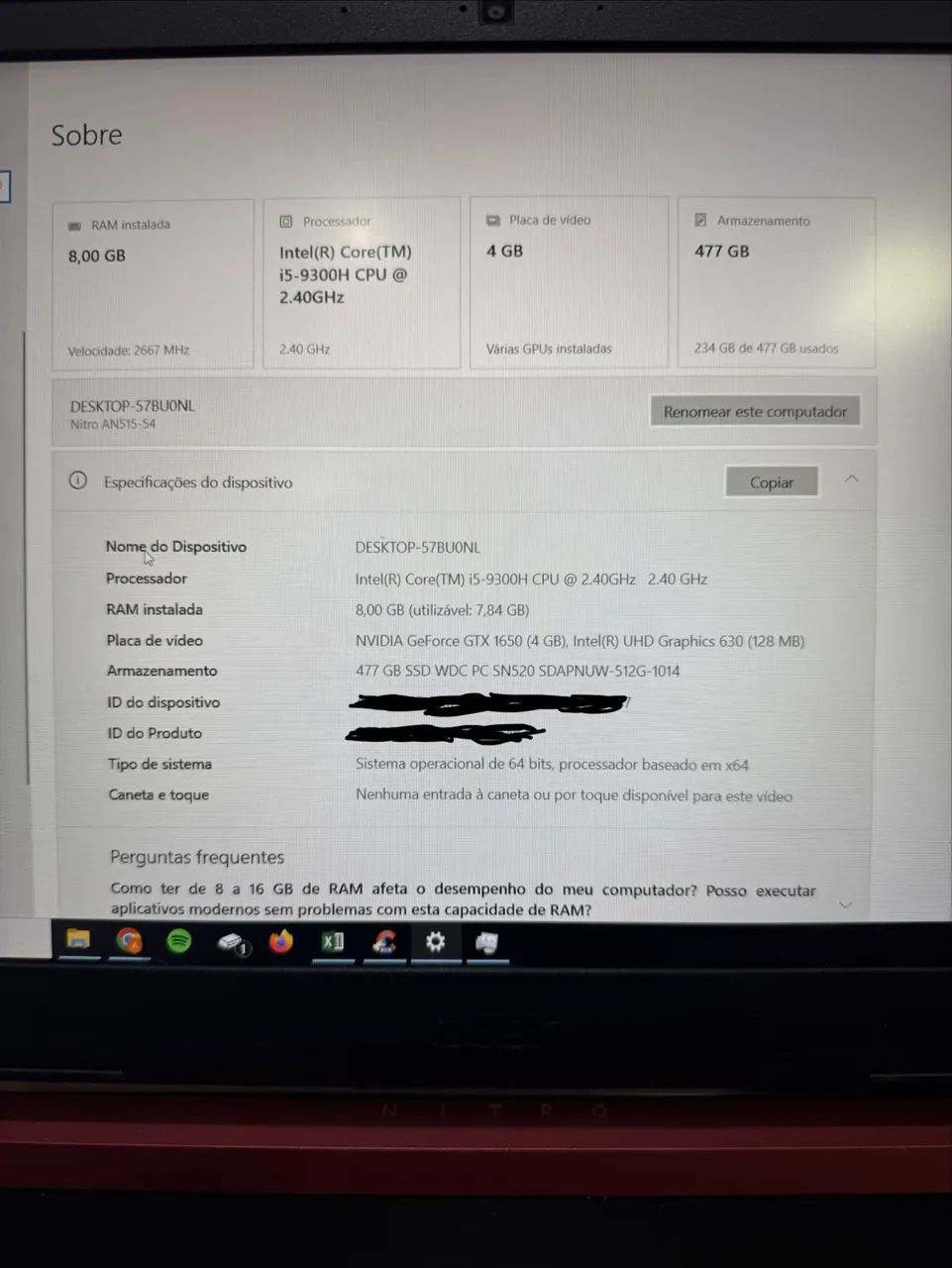 Notebook Acer Nitro 5 Gamer - Foto 2