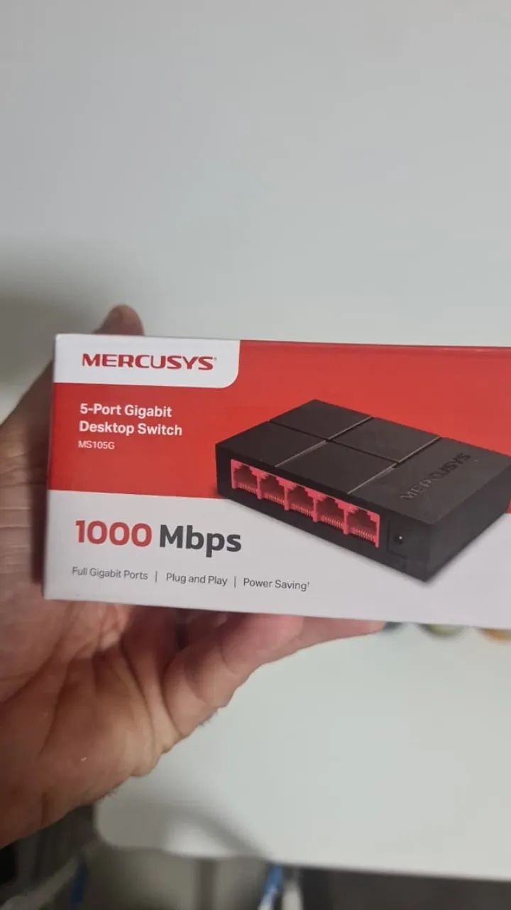 Switch Giga Mercusys Ms105g 5 Portas 10/100/1000mbps 