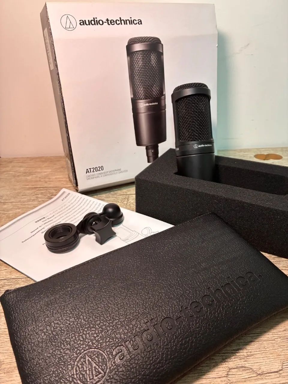 Microfone Audio-Technica AT2020 + Kit (Braço + Popfilter + Cabo XLR) - Foto 3
