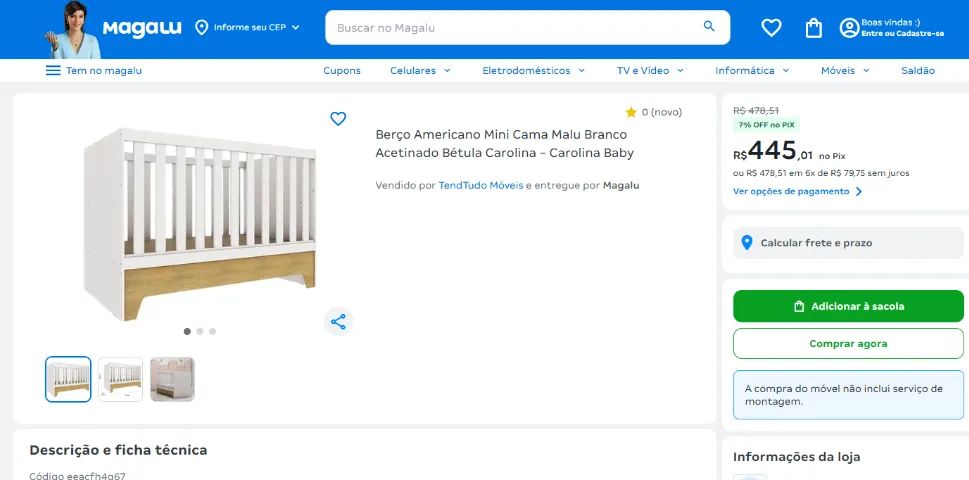 Berço Mini Cama Malu Branco obs..Sem Colchão  Todas Informações Na Descrição (Leia Por Fav - Foto 6