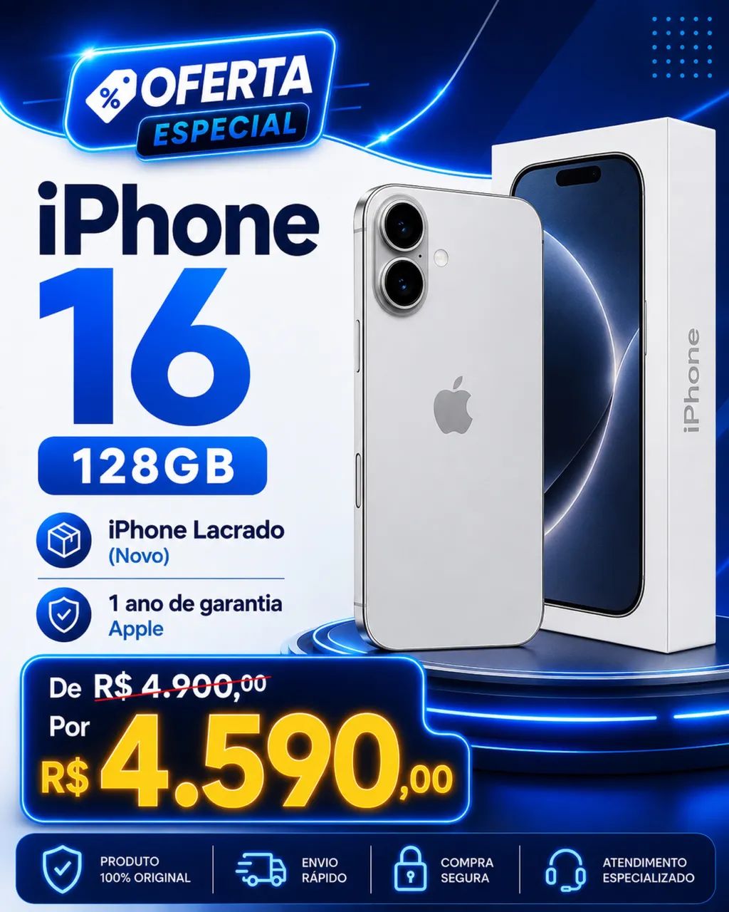 iPhone 16 - NOVO LACRADO 