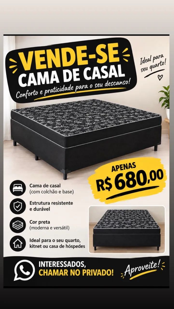Cama casal box 