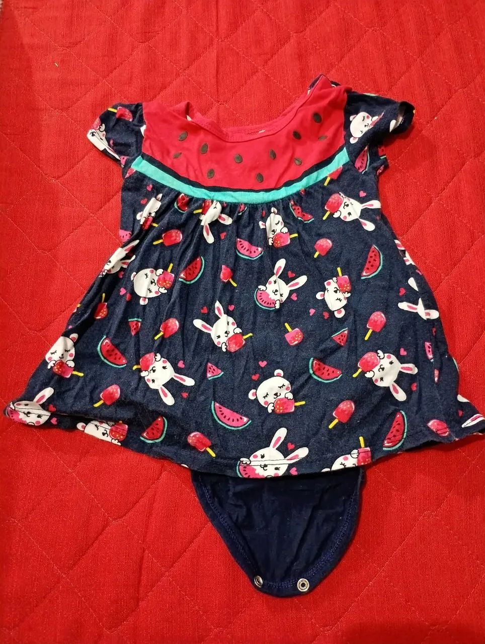 Vestido bodie para bebê 