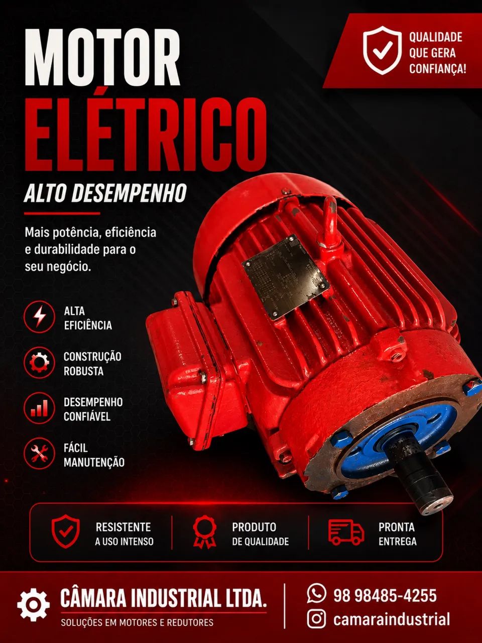 Motor elétrico 5cv 3510rpm