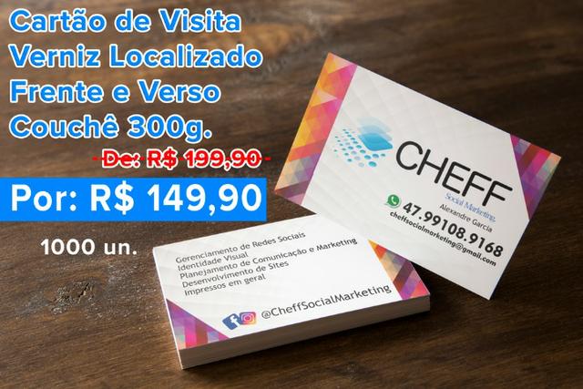 Cartão de Visita Verniz Localizado