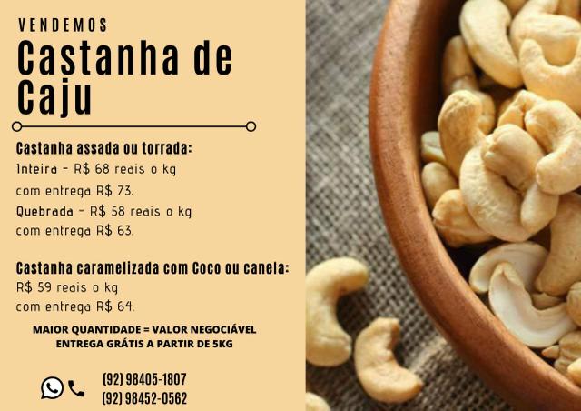 Castanha de caju melhor preço de Manaus
