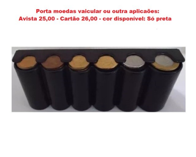Porta moedas - 3 modelos com valores nas fotos: bolso, veicular e balcão